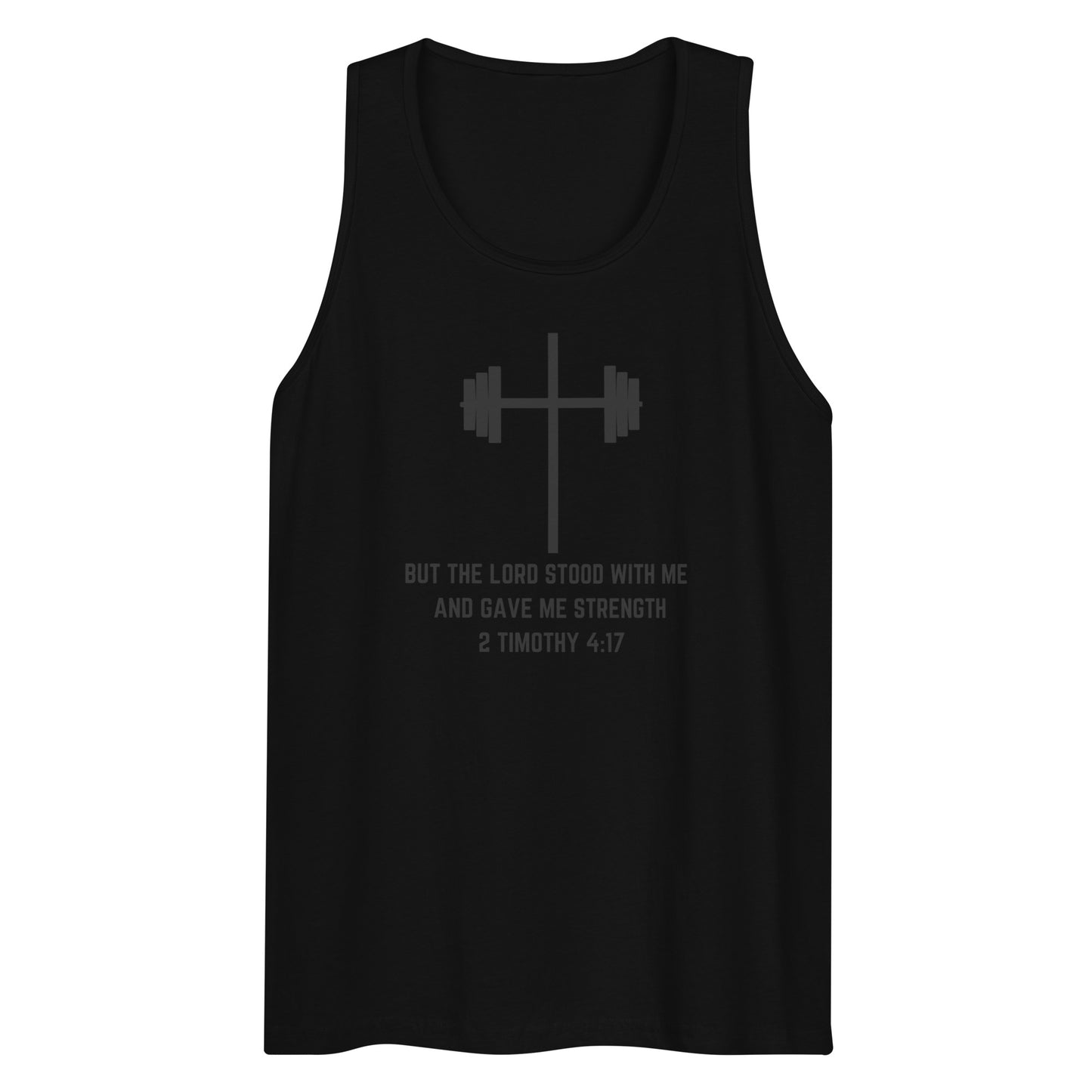 Barbell Cross with Verse Men’s Tank Top