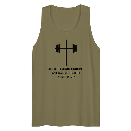 Barbell Cross with Verse Men’s Tank Top