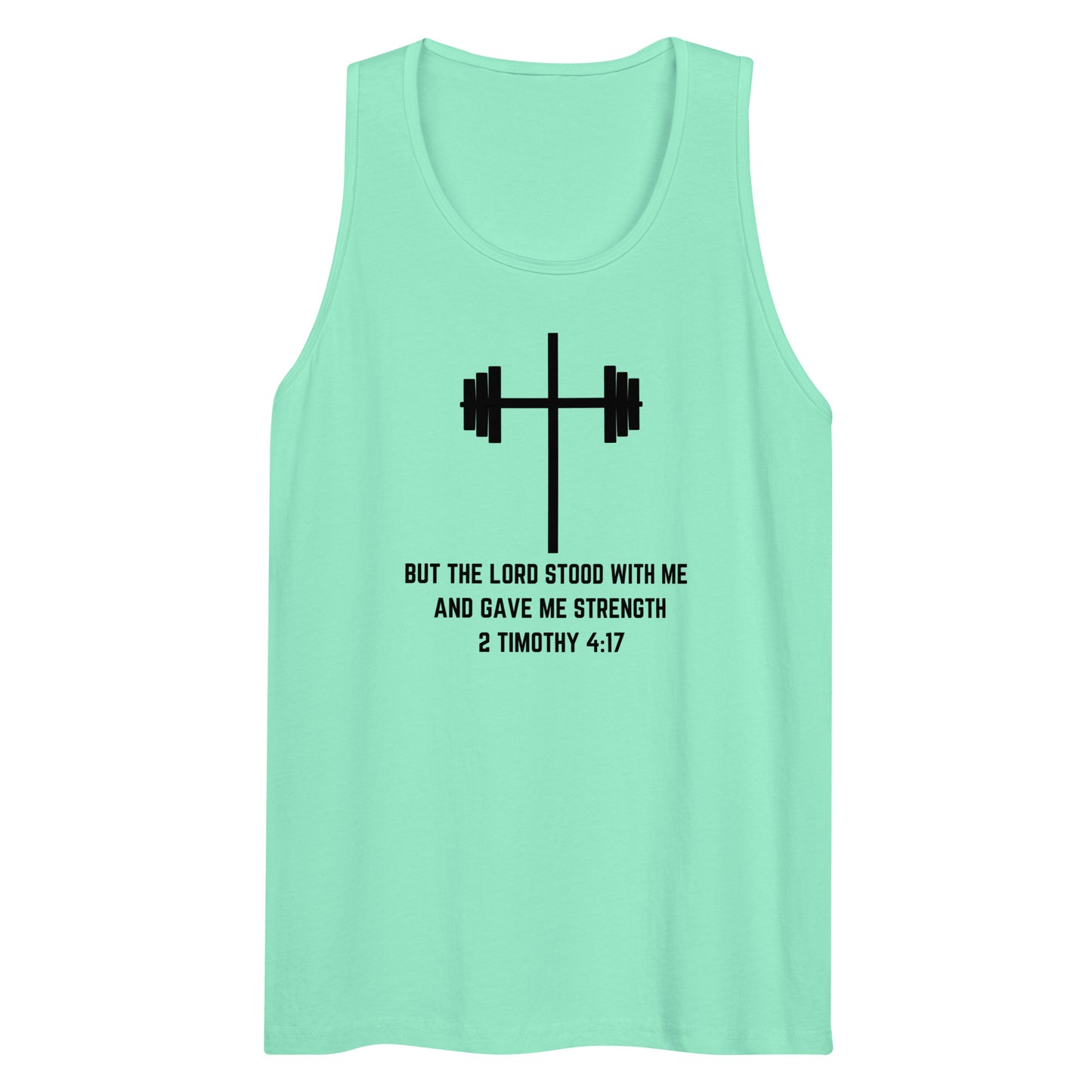 Barbell Cross with Verse Men’s Tank Top