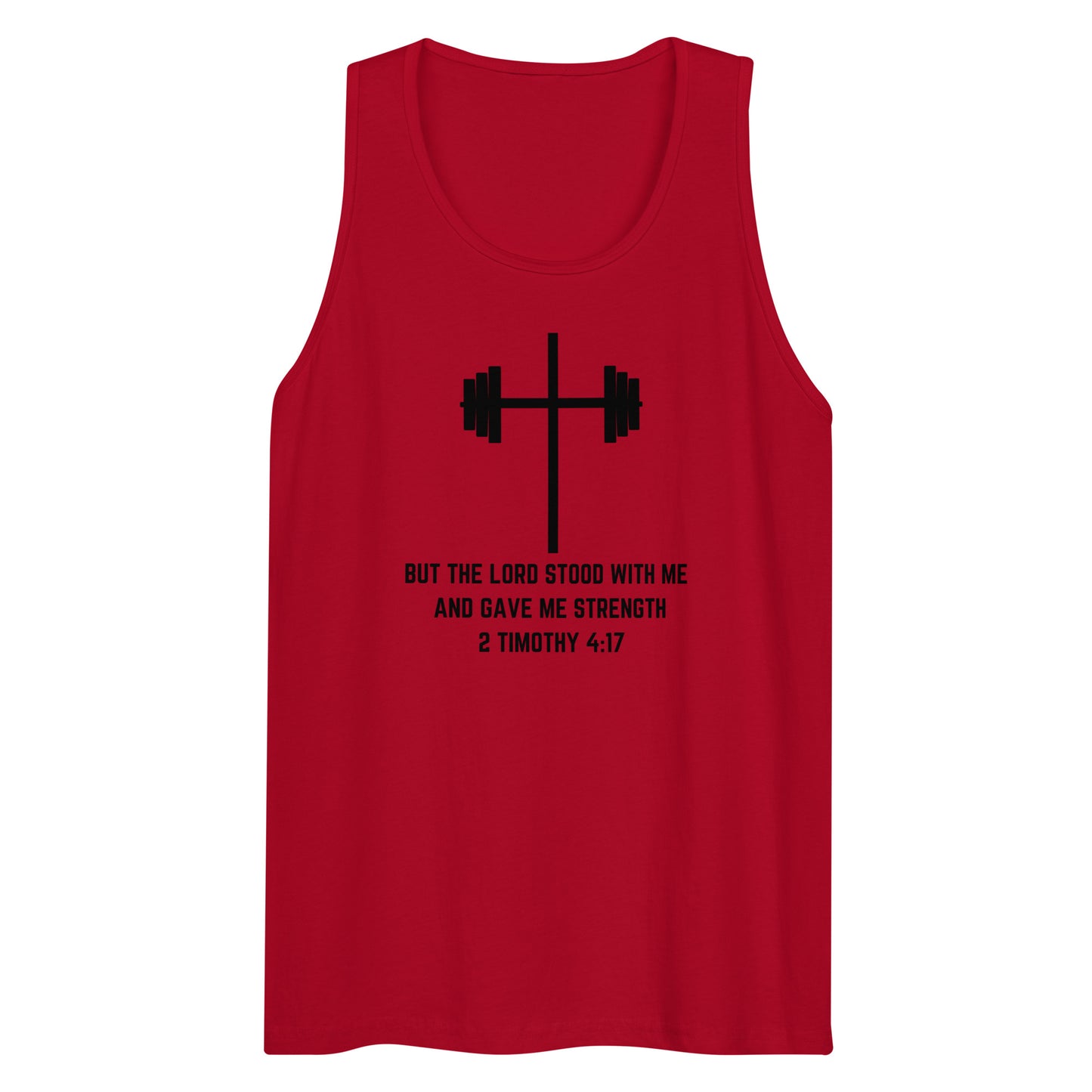 Barbell Cross with Verse Men’s Tank Top