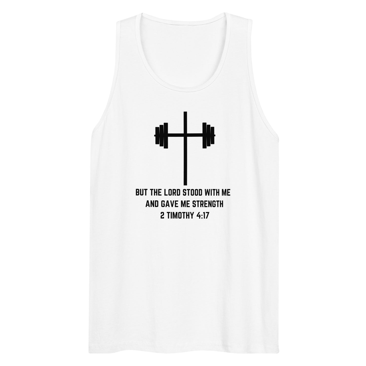 Barbell Cross with Verse Men’s Tank Top