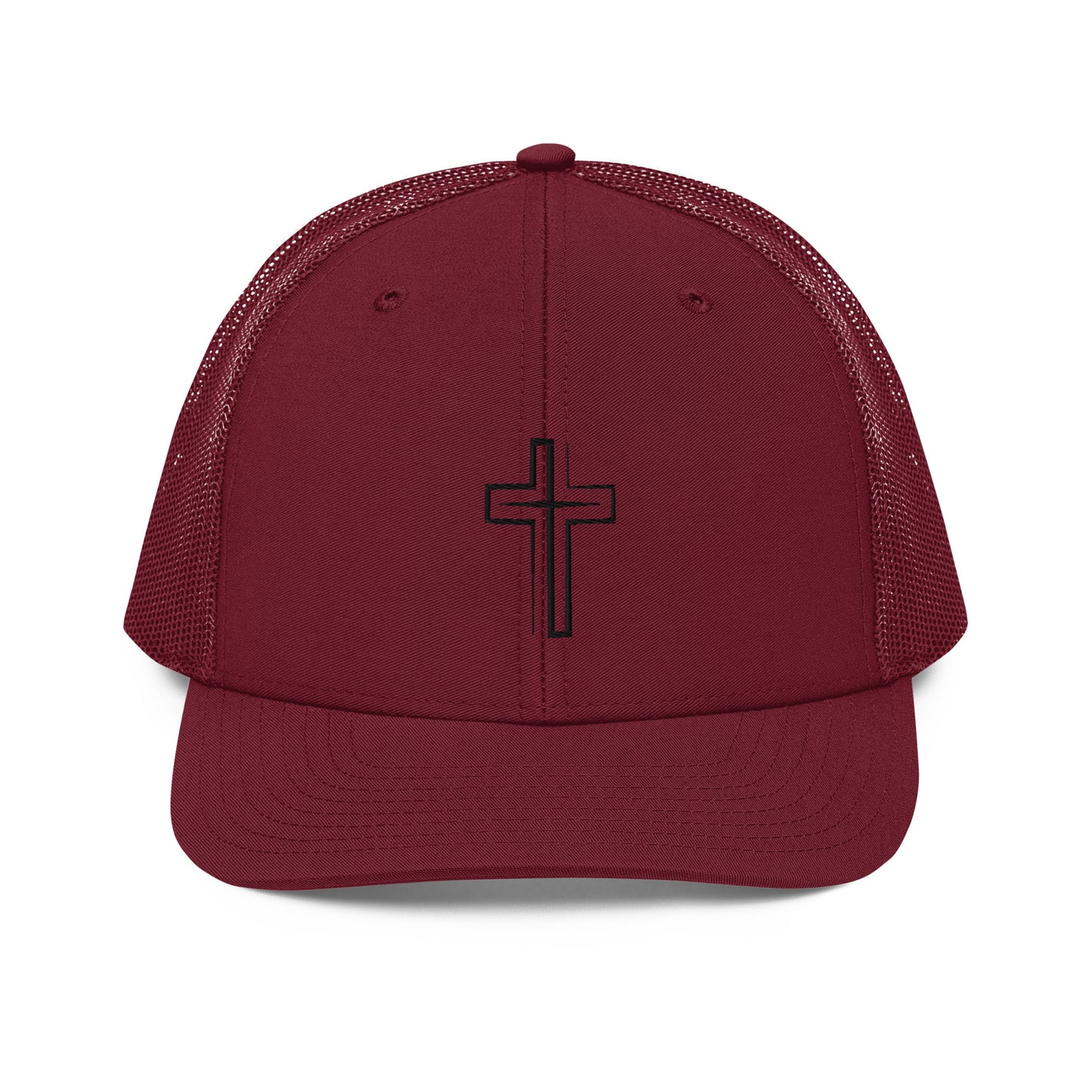 Embroidered Cross Trucker Cap