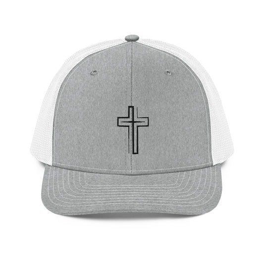 Embroidered Cross Trucker Cap