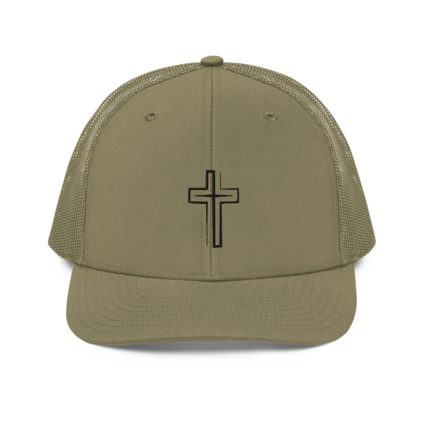 Embroidered Cross Trucker Cap