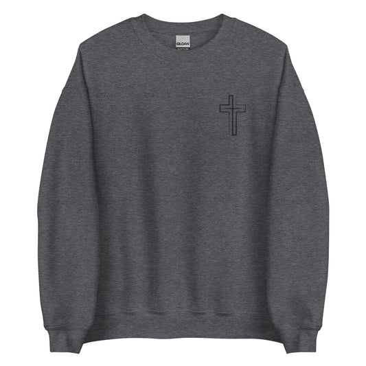 Embroidered Cross Unisex Sweatshirt