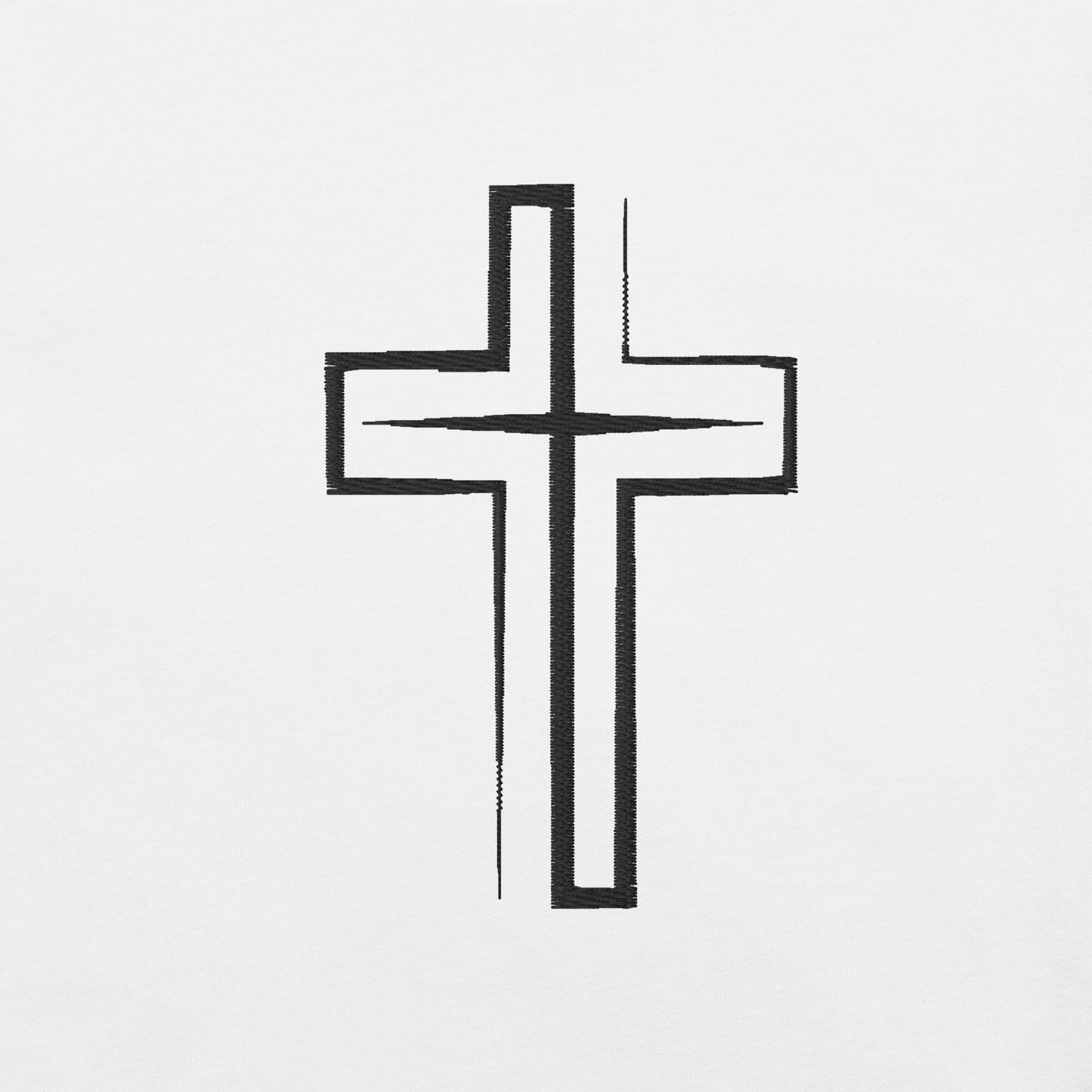 Embroidered Cross Unisex t-shirt